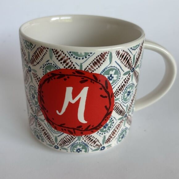 Anthropologie Alexandre Dumas Monogram Initial M Friendship Mug Cup NWT - Picture 10 of 10